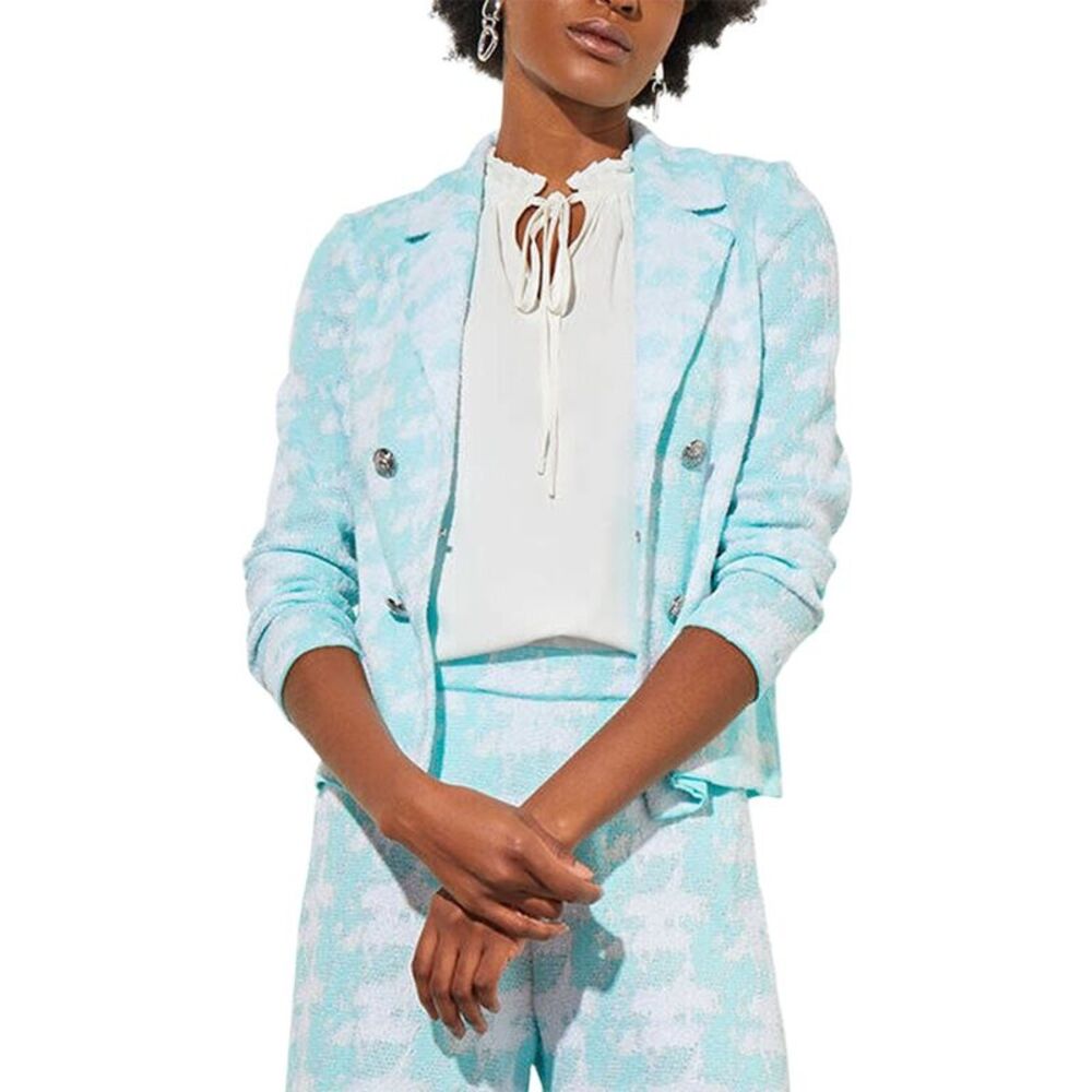 Ming Wang Womens  Lapel Collar Knit Jacket
